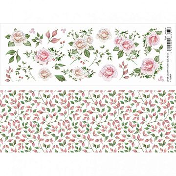 Лист с картинками 10х30 см "Розы" (ScrapMania)