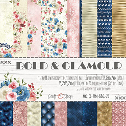 Набор бумаги 15х15 см "Bold&Glamour", 18 листов (CraftO'clock)