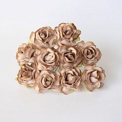 Букет кудрявых роз "Бежевый", 10 шт (Craft)