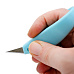 Канцелярский нож, голубой глянцевый, 10х4 см