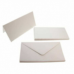 Набор заготовок для открыток 10,5х21 см "Белые с фигурным краем" с конвертами (DoCrafts)
