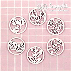 Чипборд "Фишки. Ботаника", 2,5 см (Scrapiki)