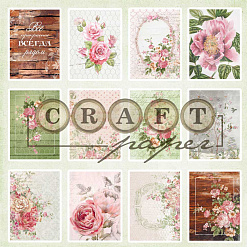 Бумага "Чайная роза. Карточки" (CraftPaper)