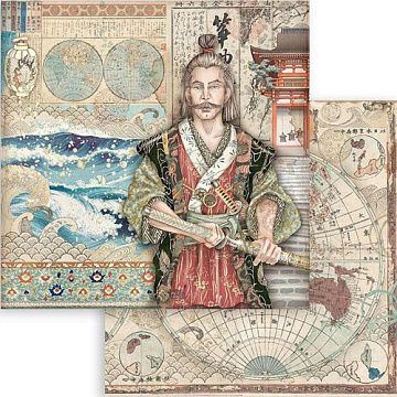 УЦЕНКА Бумага 30х30 см "Sir Vagabond in Japan. Samuri" (Stamperia)