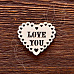 Украшение из чипборда "Сердце. Love You" (AL)