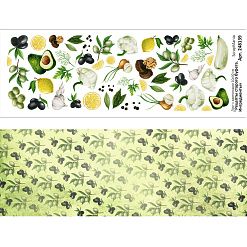 Лист с картинками 10х30 см "Рецепты старого буфета. Ингредиенты" (ScrapMania)