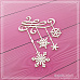 Чипборд "Гирлянда со снежинками. С завитком", 5,3x7,7 см (СкрапМагия)