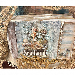 Набор бумаги 30х30 см "Sea Land. Страна морей", 10 листов (Stamperia)