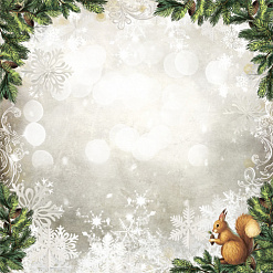 Бумага "Новогодний лес. Морозное стеклышко" (ScrapMania)