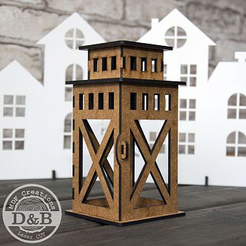 Заготовка 16х8 см "Фонарь 3D №3" (Деревяшки и бумажки)