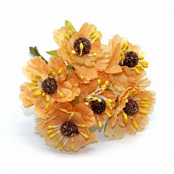 Букетик цветов с тычинками "Персиковый" (Рукоделие)
