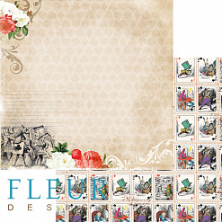 Набор бумаги 15х15 см "В стране чудес", 24 листа (Fleur-design)