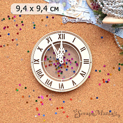 Шейкер "Фономикс. Новогодний. Циферблат большой", 9,4х9,4 см (ScrapMania)