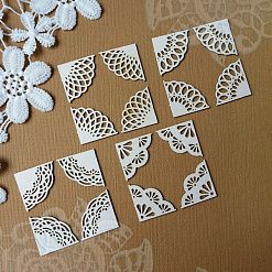 Чипборд "Ажурные уголки", 2,5х2,5 см (Scrapiki)