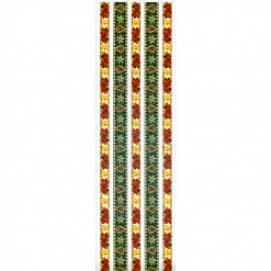Набор лент текстильных самоклеящихся "Красный с елками" (Reddy)