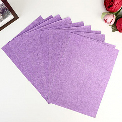 Набор бумаги на клеевой основе А4 "Блеск. Фиолетовый", 10 листов (АртУзор)
