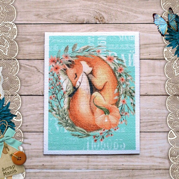 Тканевая карточка "Лесное чудо. Лисичка" (ScrapMania)