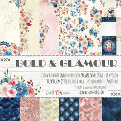 Набор бумаги 30х30 см "Bold&Glamour", 6 листов (CraftO'clock)