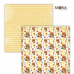 Набор бумаги 30х30 см "Папа и дочка", 12 листов (MonaDesign)