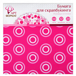 Набор бумаги 15х15 см "Розовые оттенки", 24 листа (АРТформат)