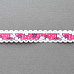 Лента репсовая "Клубничные цветочки", ширина 1,5 см, длина 0,9 м