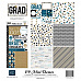 Набор бумаги 30х30 см с наклейками "Grad. Выпускной", 6 листов (Echo Park)