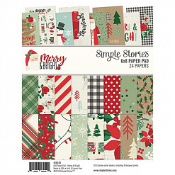 Набор бумаги А5 "Merry & Bright", 24 листа (Simple Stories)
