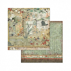 Набор бумаги 20х20 см "Oriental garden", 10 листов (Stamperia)