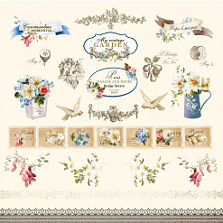 Бумага "Французский сад. Карточки" (MonaDesign)