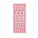 Набор наклеек из плотного картона 15х34 см "Алфавит. Розовый" (Mr.Painter)