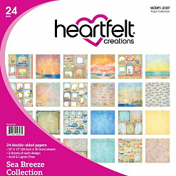 Набор бумаги 30х30 см "Sea breeze", 24 листа (Heartfelt Creations)