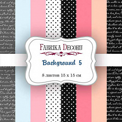 Набор бумаги 15х15 см "Background 5", 8 листов (Фабрика Декору)