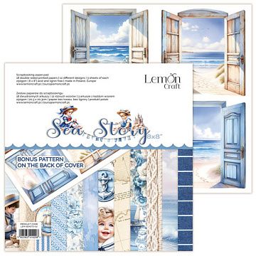 Набор бумаги 20х20 см "Sea Story", 18 листов (Lemon Craft)