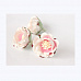 Цветок полиантовой розы "Белый с розовой серединой", 1 шт (Craft)