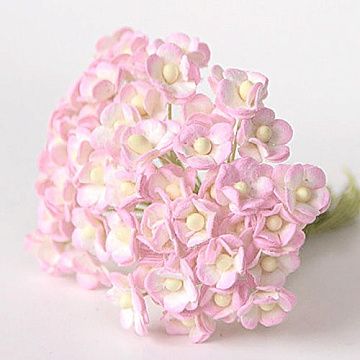 Букет цветов вишни мини "Розовый с белым", 25 шт (Craft)