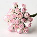 Букет роз с полуоткрытым бутоном "Светло-розовый с белым" (Craft)