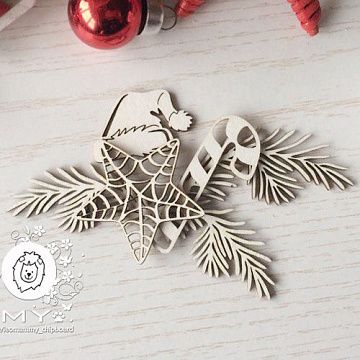 Чипборд "Новогодний", 7,2 см (LeoMammy)