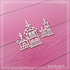 Чипборд "Старинные домики", 3,4х4,3 см (СкрапМагия)