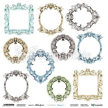 Бумага 30х30 см "Frames 1" (ScrapAndMe)