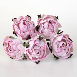 Букет ранункулюсов "Светло-розовый с белым", 2,5 см, 5 шт (Craft)