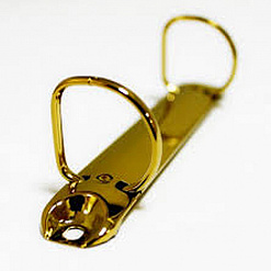 D-образный кольцевой механизм, 2 кольца, диаметр 32 мм, длина 12,3 см, цвет золото