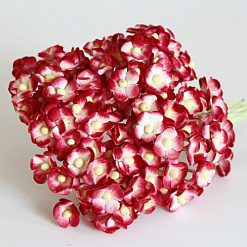Букет цветов вишни мини "Красный с белым", 25 шт (Craft)