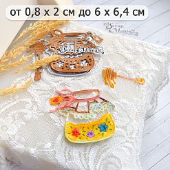 Нож "Пчелиные истории. Банка с цветочным медом", 6х6,4 см (ScrapMania)