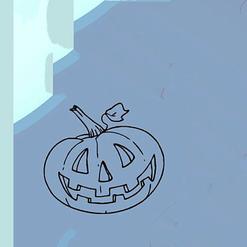 Штамп "Хэллоуин. Тыква", 3,5х3 см (Креатив)