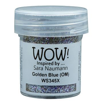 Пудра для эмбоссинга с глиттером "Golden blue. Золотисто-голубой" (WOW)