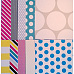 Набор бумаги 15х15 см "Spots & Stripes. Brights", 32 листа (DoCrafts)