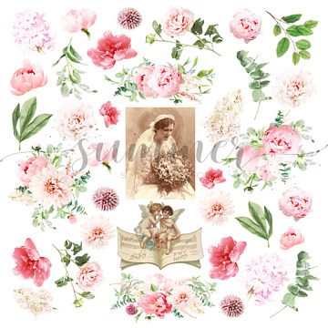 Бумага "Vintage wedding. Wedding elements" (Summer Studio)