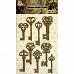 Набор пробковых наклеек "Витые ключи", 9 шт (Рукоделие)
