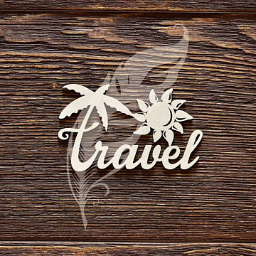 Украшение из чипборда "Travel" (AL)