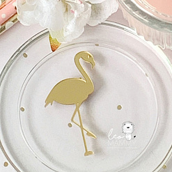 Акриловое украшение "Зеркальное. Фламинго", цвет золото (LeoMammy)